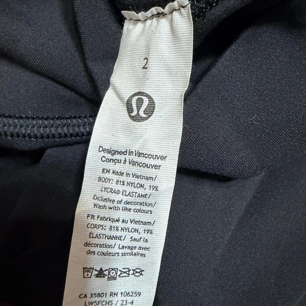 Lululemon Groove Super High Rise Flared Pant Nulu Black LW5FCHS Womens Size 2